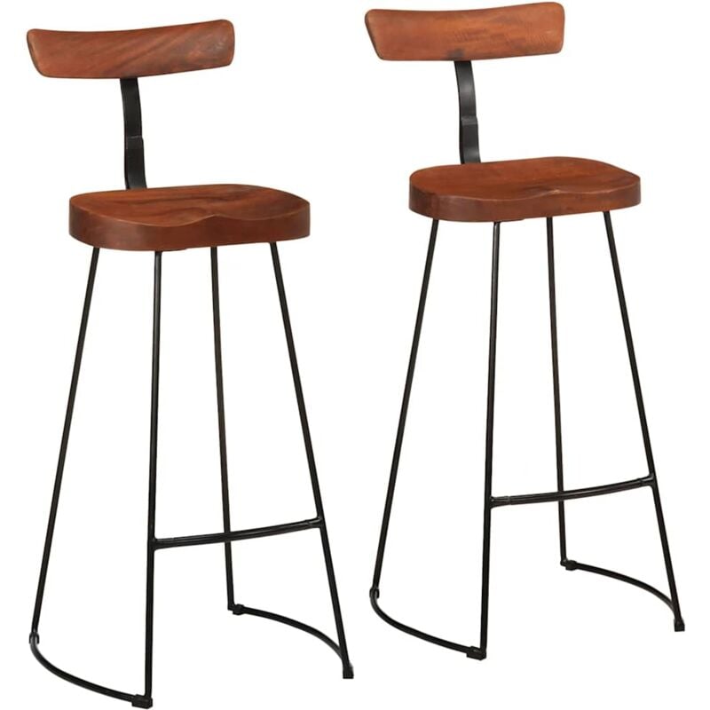 foto del prodotto vidaxl sgabelli da bar 2 pz 49x43x103 cm in legno massello di mango