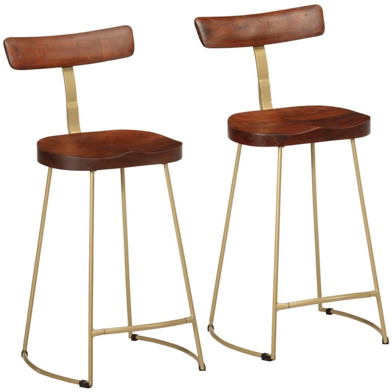 foto del prodotto vidaxl sgabelli da bar 2 pz 49x43x88 cm in legno massello di mango