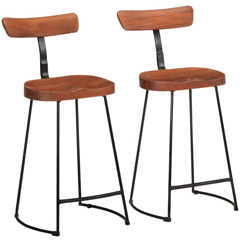 foto del prodotto vidaxl sgabelli da bar 2 pz 49x43x88 cm in legno massello di mango