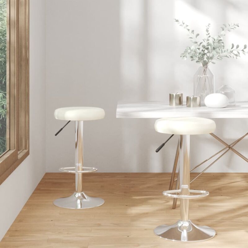 foto del prodotto vidaxl sgabelli da bar 2 pz crema in similpelle 448710