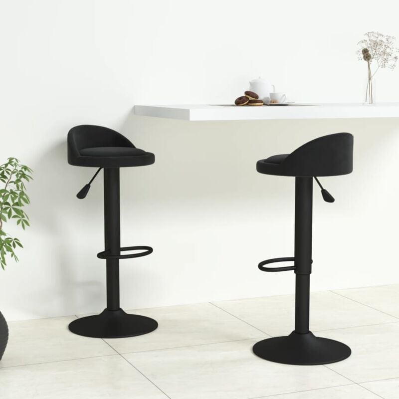 foto del prodotto vidaxl sgabelli da bar 2 pz in velluto nero