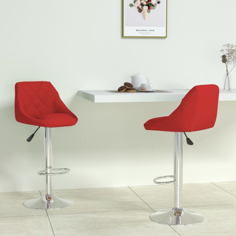 foto del prodotto vidaxl sgabelli da bar 2 pz rosso vino in similpelle 384897
