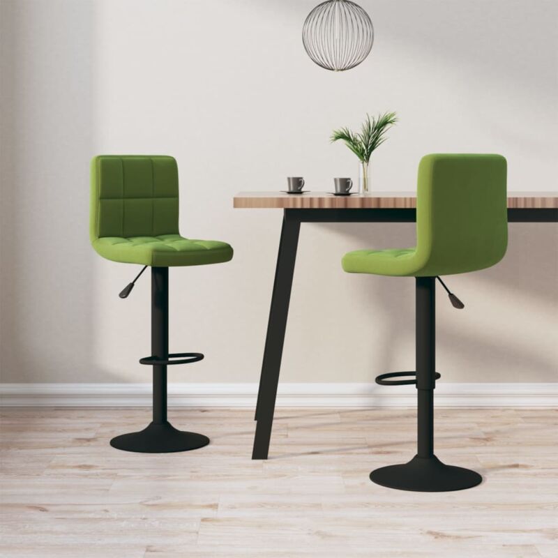 foto del prodotto vidaxl sgabelli da bar 2 pz verde chiaro in velluto 841400
