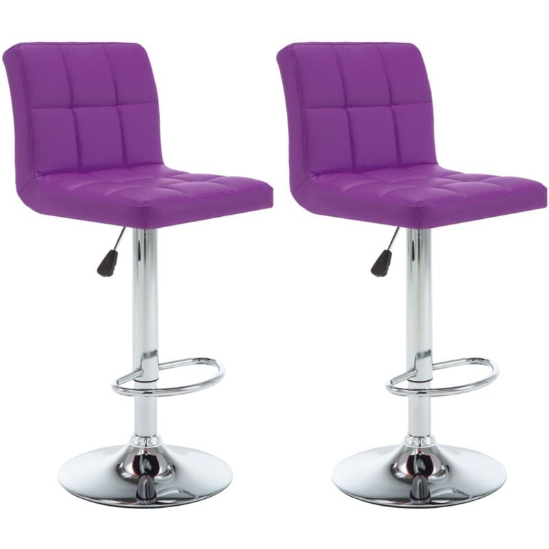 foto del prodotto vidaxl sgabelli da bar 2 pz viola in similpelle