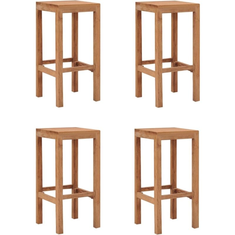foto del prodotto vidaxl sgabelli da bar 4 pz in legno massello di teak