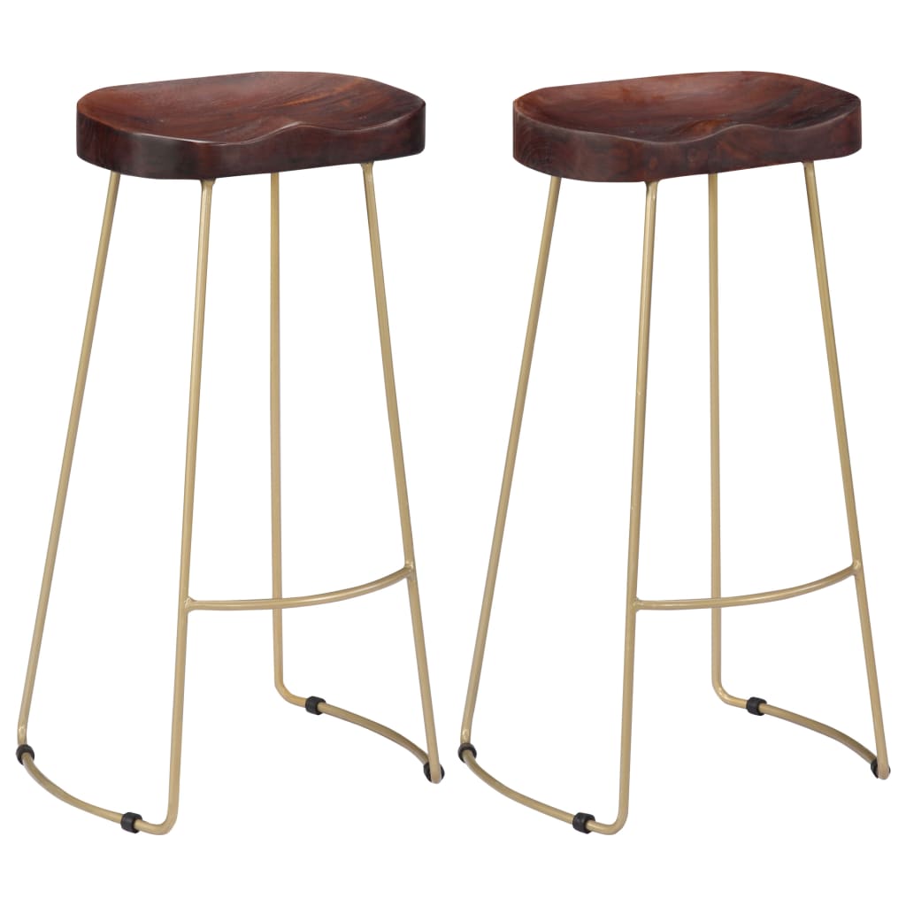 foto del prodotto vidaxl sgabelli da bar gavin 2 pz legno massello di mango
