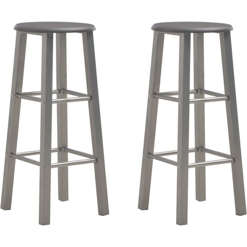 foto del prodotto vidaxl sgabelli da bar set 2 pz mdf con poggiapiedi stile industriale vari colori colore antracite