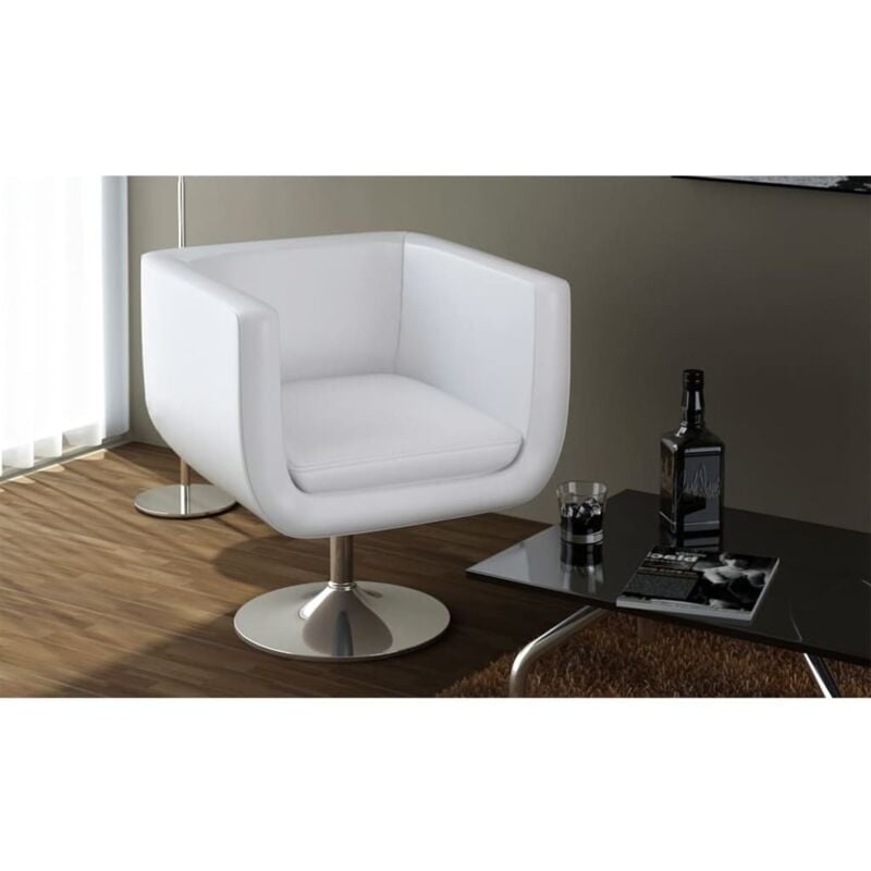 foto del prodotto vidaxl sgabello da bar bianco in similpelle