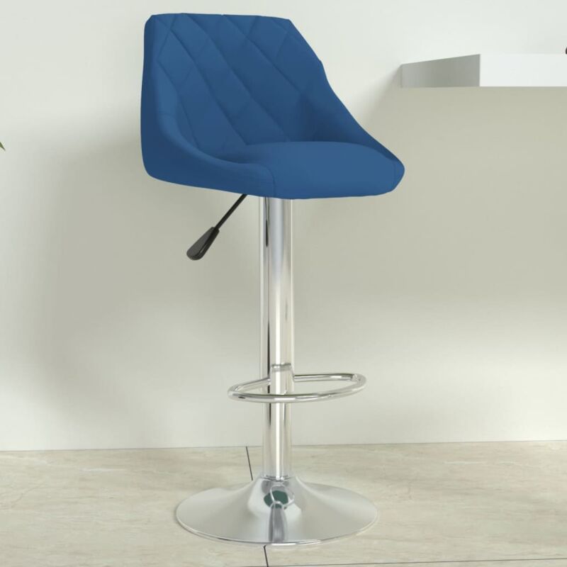 foto del prodotto vidaxl sgabello da bar blu in velluto 722617