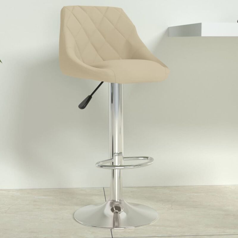 foto del prodotto vidaxl sgabello da bar crema in velluto 358857