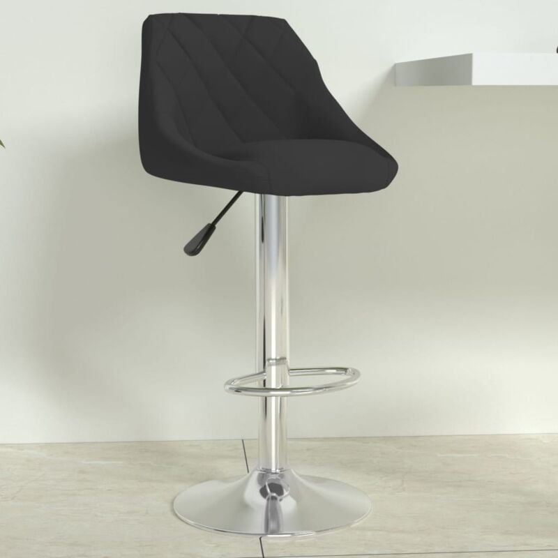 foto del prodotto vidaxl sgabello da bar in acciaio cromato e velluto disponibile in vari colori colore nero