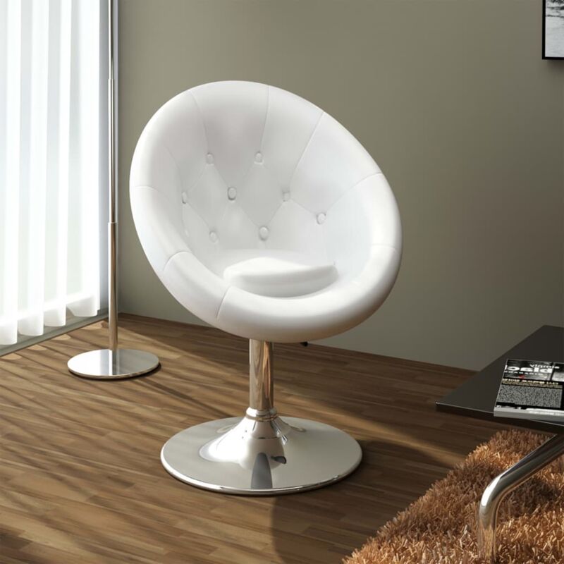 foto del prodotto vidaxl sgabello da bar in similpelle e acciaio regolabile in altezza stile moderno vari colori colore bianco