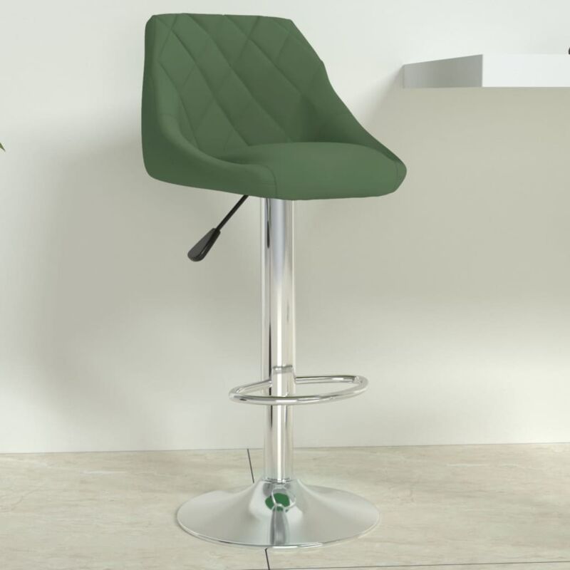 foto del prodotto vidaxl sgabello da bar verde scuro in velluto 982486
