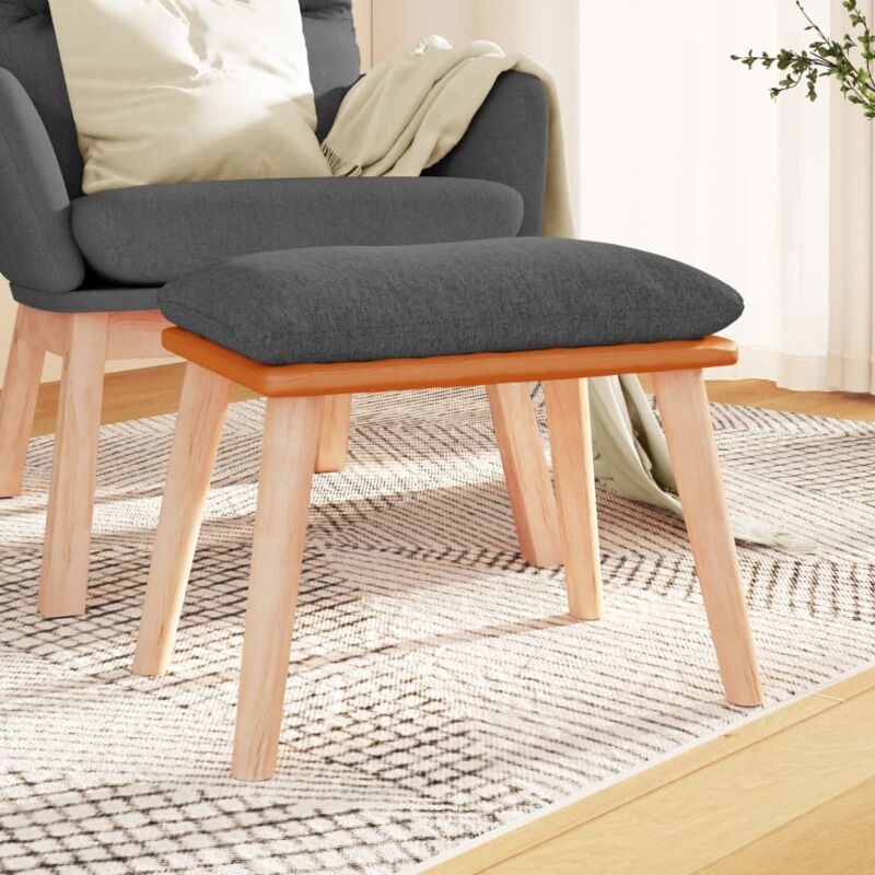 foto del prodotto vidaxl sgabello grigio scuro 45x29,5x35 cm in tessuto e similpelle