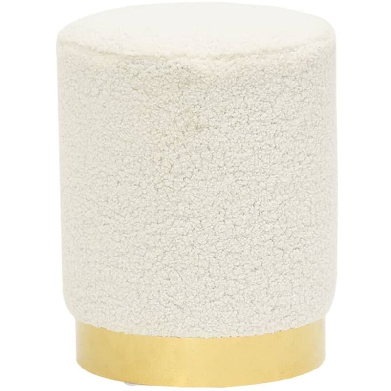foto del prodotto vidaxl sgabello rotondo bianco in pile 28 x 36 cm