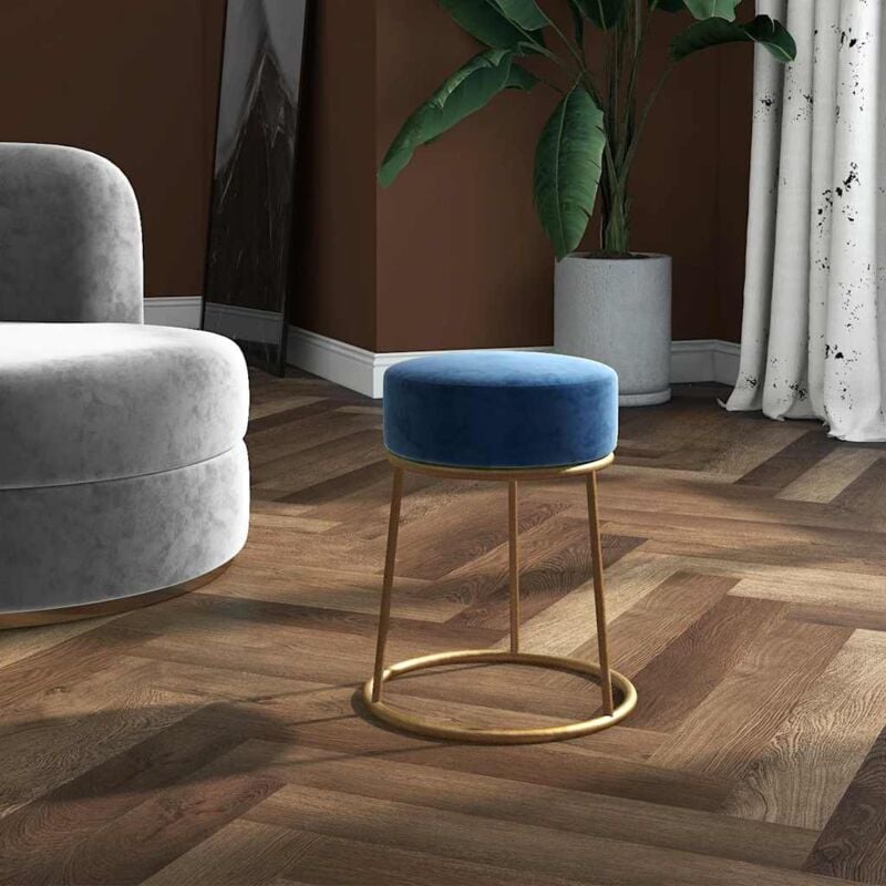 foto del prodotto vidaxl sgabello rotondo blu in velluto