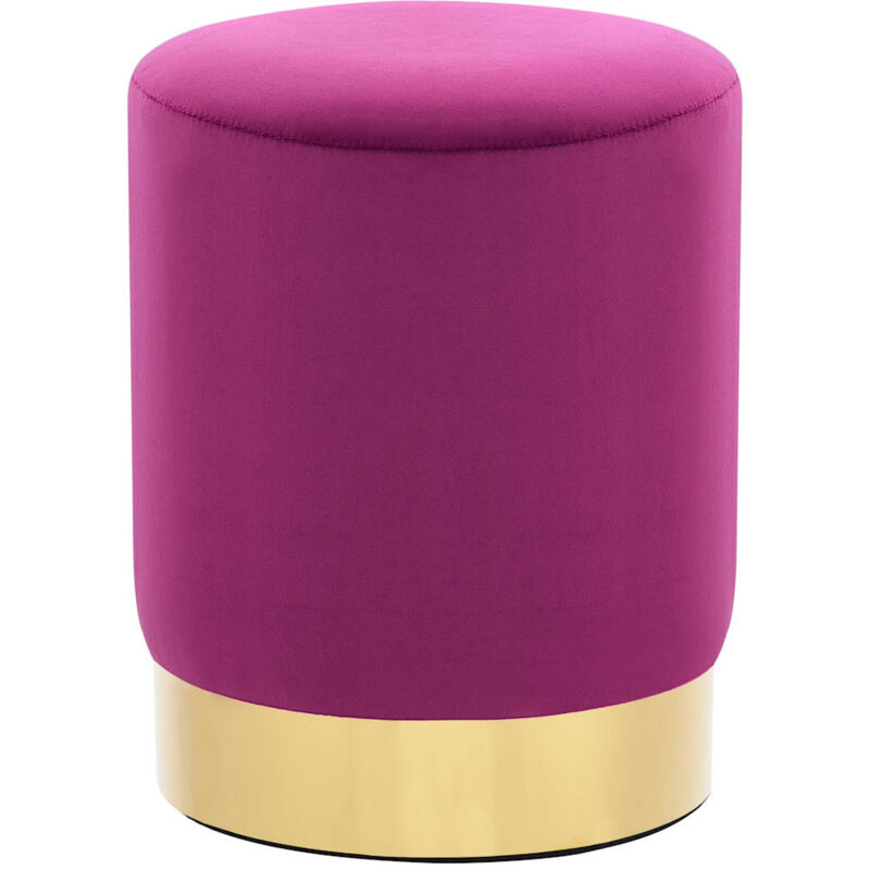 foto del prodotto vidaxl sgabello viola e oro in velluto 28 x 36 cm