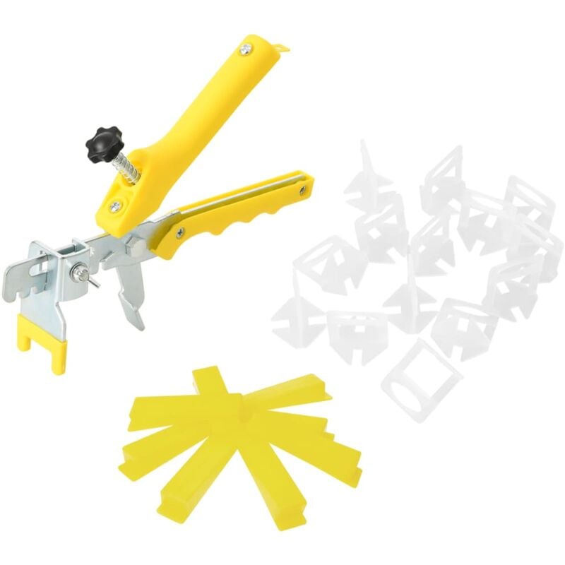 foto del prodotto vidaxl sistema di livellamento piastrelle 500 cunei 2500 clip 1,5 mm 698642