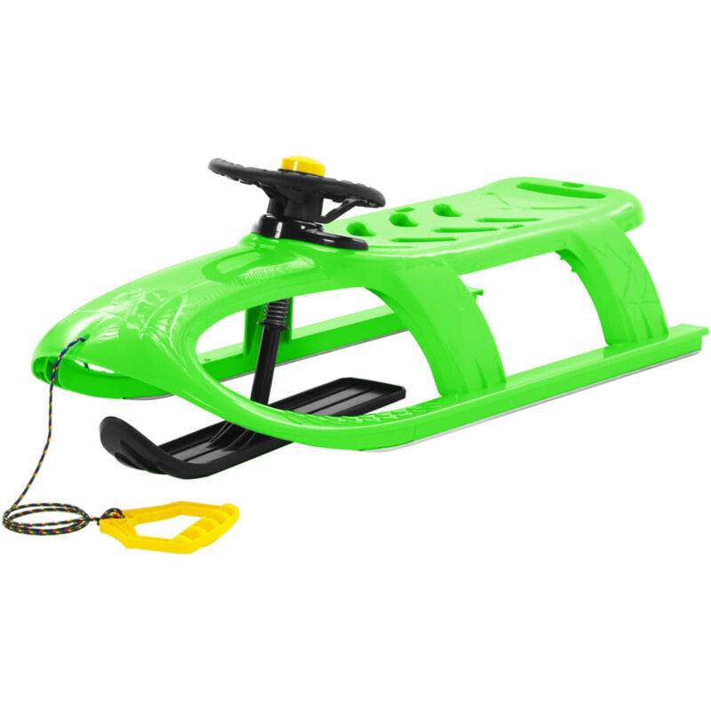 foto del prodotto vidaxl slittino con volante verde 102,5x40x23 cm in polipropilene