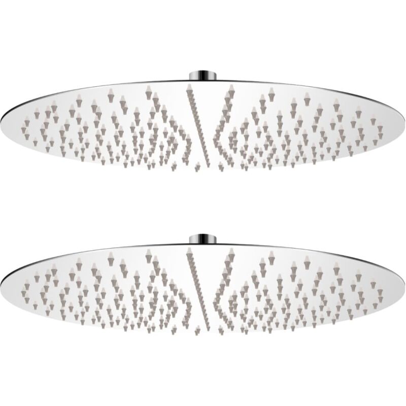 foto del prodotto vidaxl soffione per doccia a pioggia 2 pz in acciaio inossidabile rotondo vari dimensioni dimensioni 40 cm
