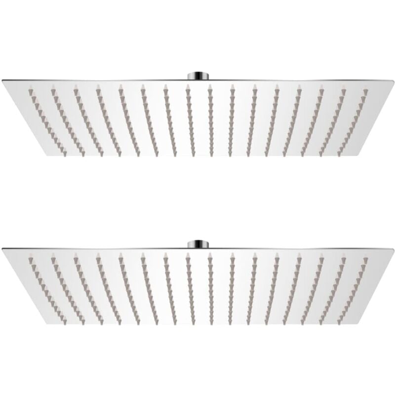 foto del prodotto vidaxl soffione per doccia a pioggia 2 pz in acciaio inossidabile vari dimensioni dimensioni 30 x 40 cm