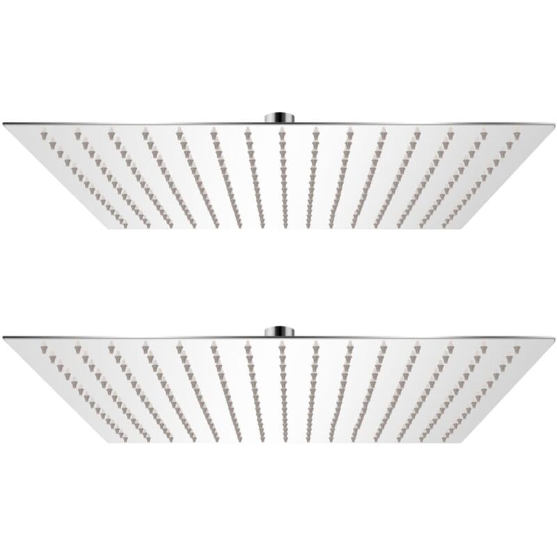 foto del prodotto vidaxl soffione per doccia a pioggia 2 pz in acciaio inossidabile vari dimensioni dimensioni 40 x 40 cm