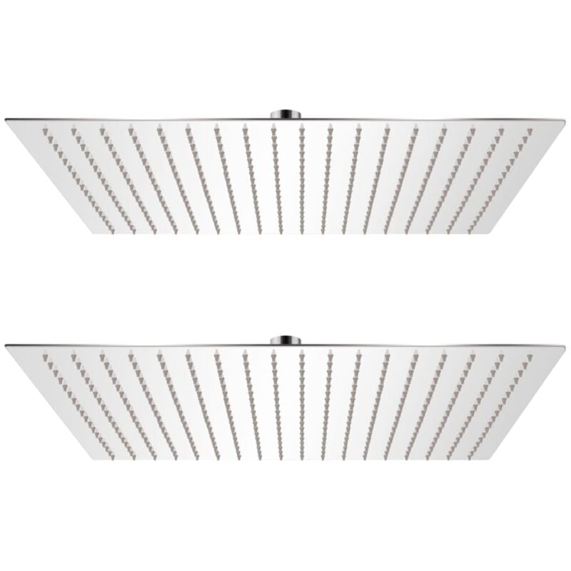 foto del prodotto vidaxl soffione per doccia a pioggia 2 pz in acciaio inossidabile vari dimensioni dimensioni 50 x 50 cm