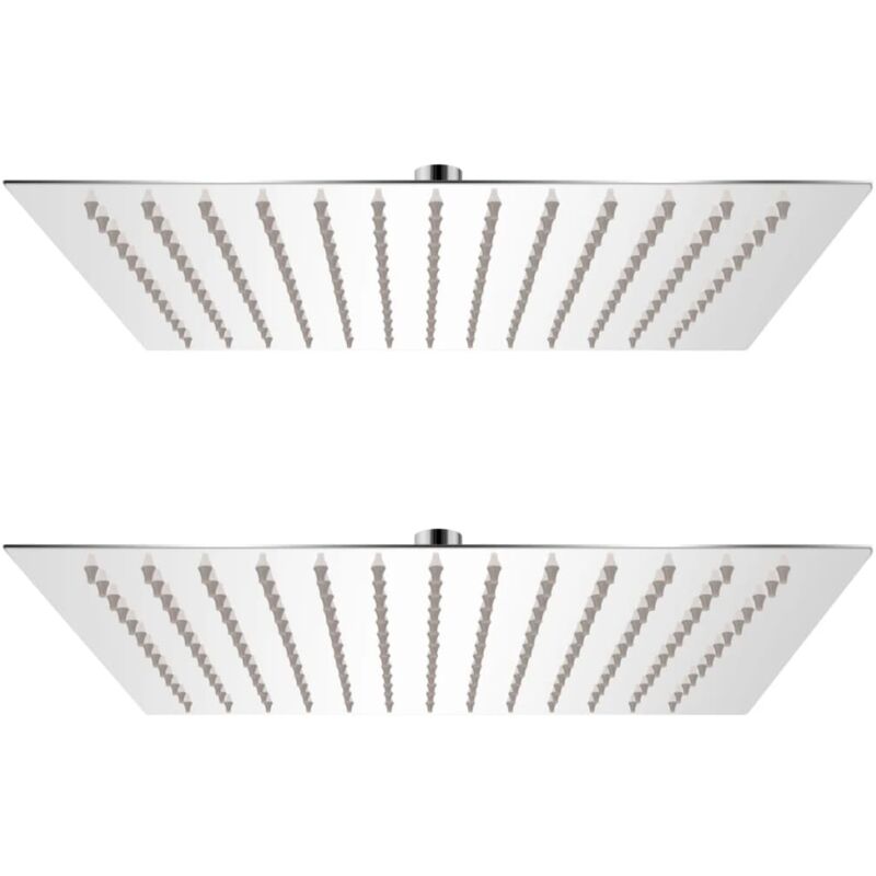foto del prodotto vidaxl soffione per doccia a pioggia 2pz acciaio inossidabile 25x25 cm