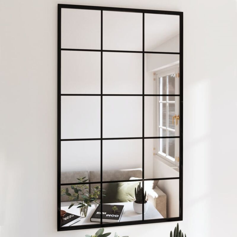 foto del prodotto vidaxl specchi a parete 2 pz neri 100x60 cm in metallo