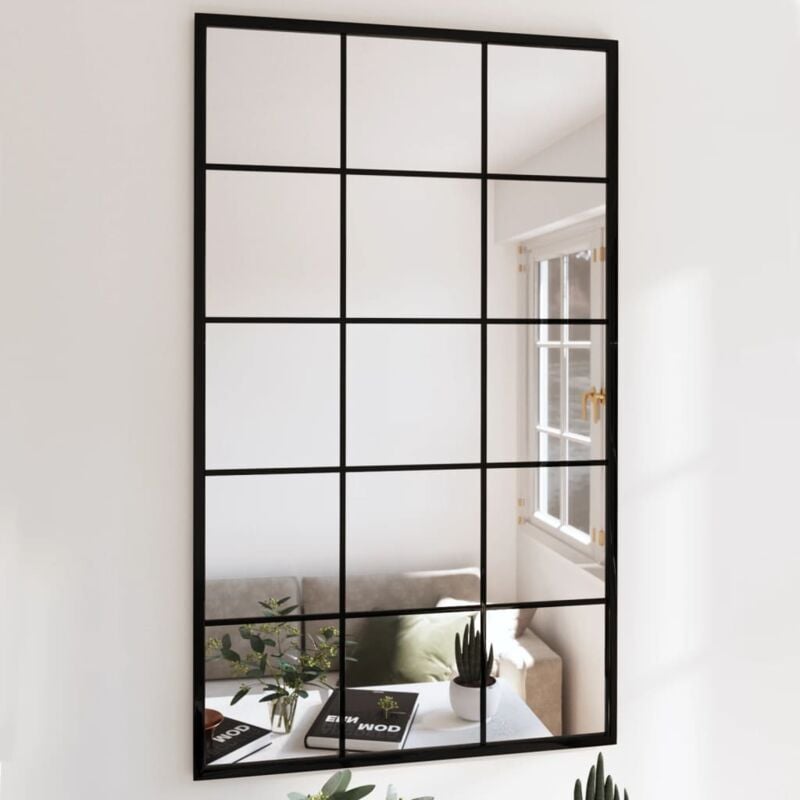foto del prodotto vidaxl specchi a parete 4 pz neri 100x60 cm in metallo