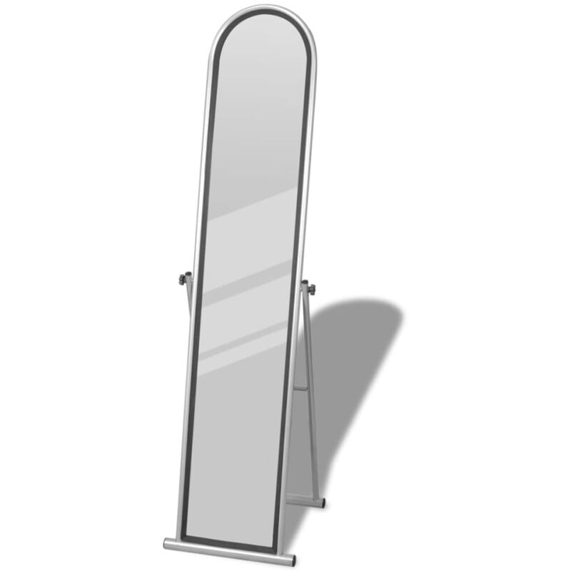 foto del prodotto vidaxl specchio autoportante a figura intera rettangolare grigio