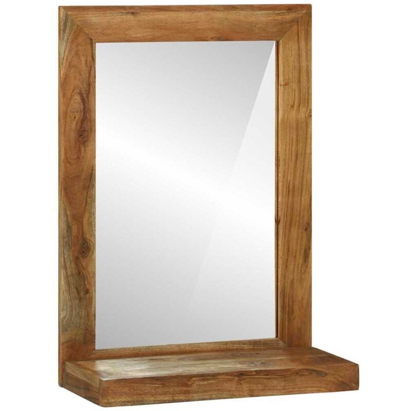 foto del prodotto vidaxl specchio da bagno 50x22x70 cm legno massello di acacia