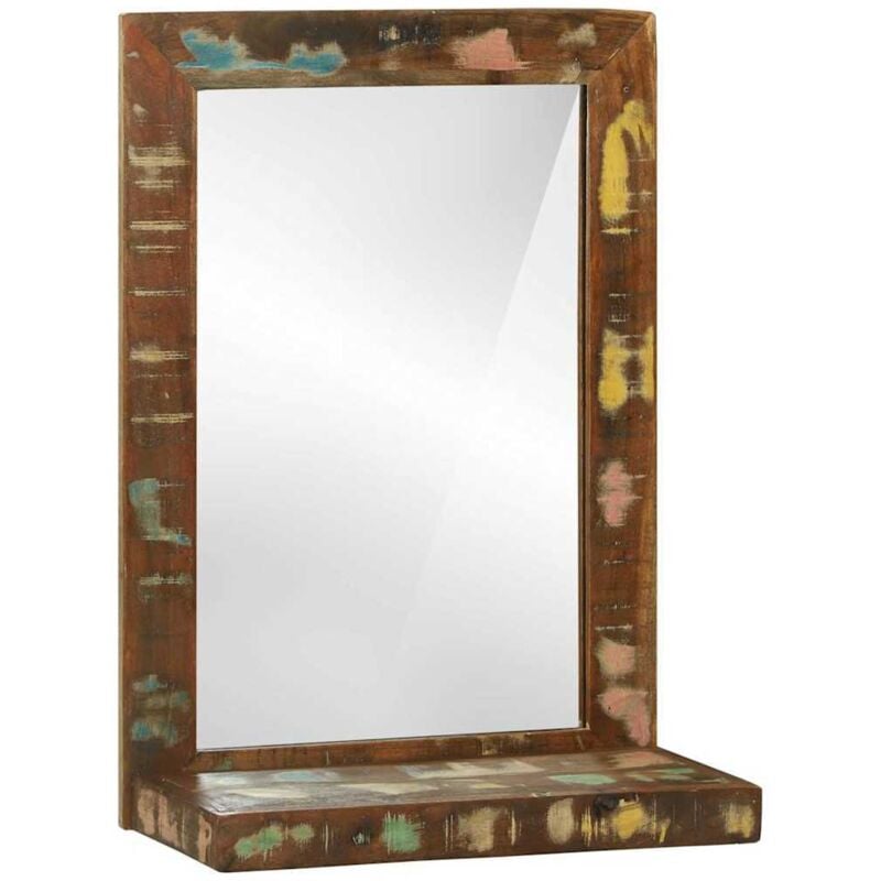 foto del prodotto vidaxl specchio da bagno 50x22x70 cm legno massello riciclato