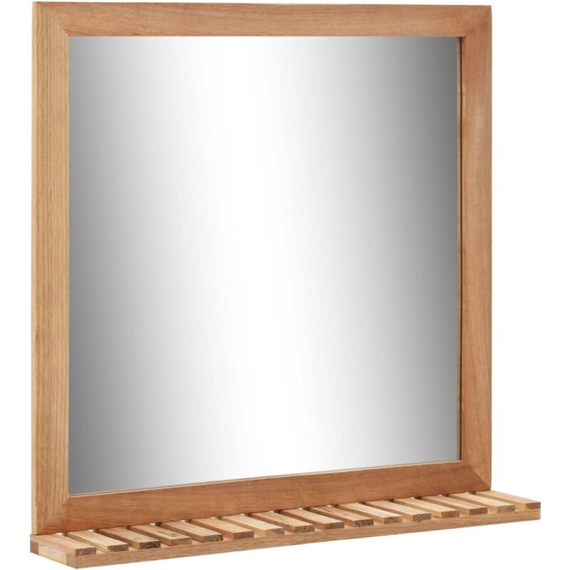 foto del prodotto vidaxl specchio da bagno 60x12x62 cm in legno massello di noce