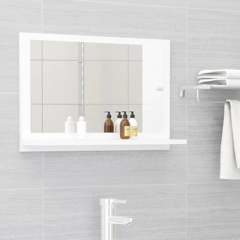 foto del prodotto vidaxl specchio da bagno bianco 60x10,5x37 cm in legno multistrato