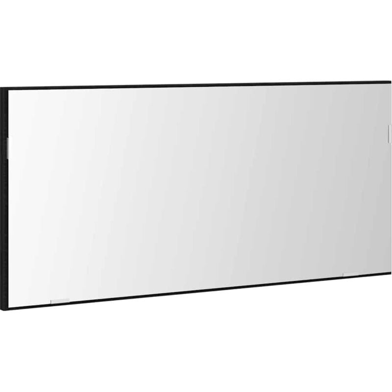 foto del prodotto vidaxl - specchio da bagno con specchio rovere nero 80 x 8.5 x 37 cm