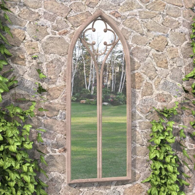 foto del prodotto vidaxl specchio da giardino sabbia 70x30 cm in ferro per uso esterno