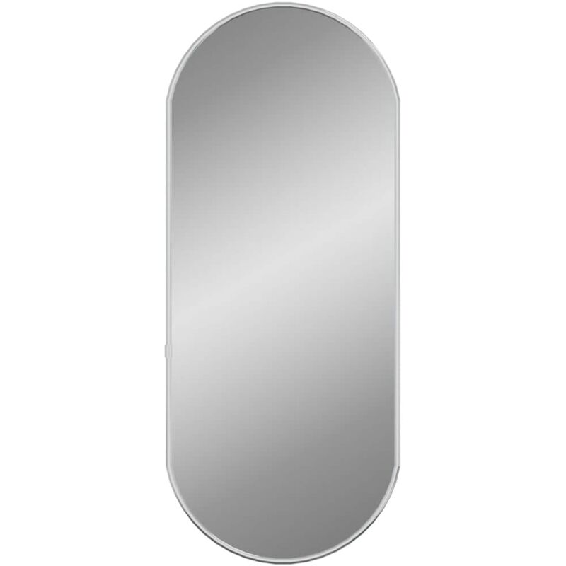 foto del prodotto vidaxl specchio da parete argento 60x25 cm ovale