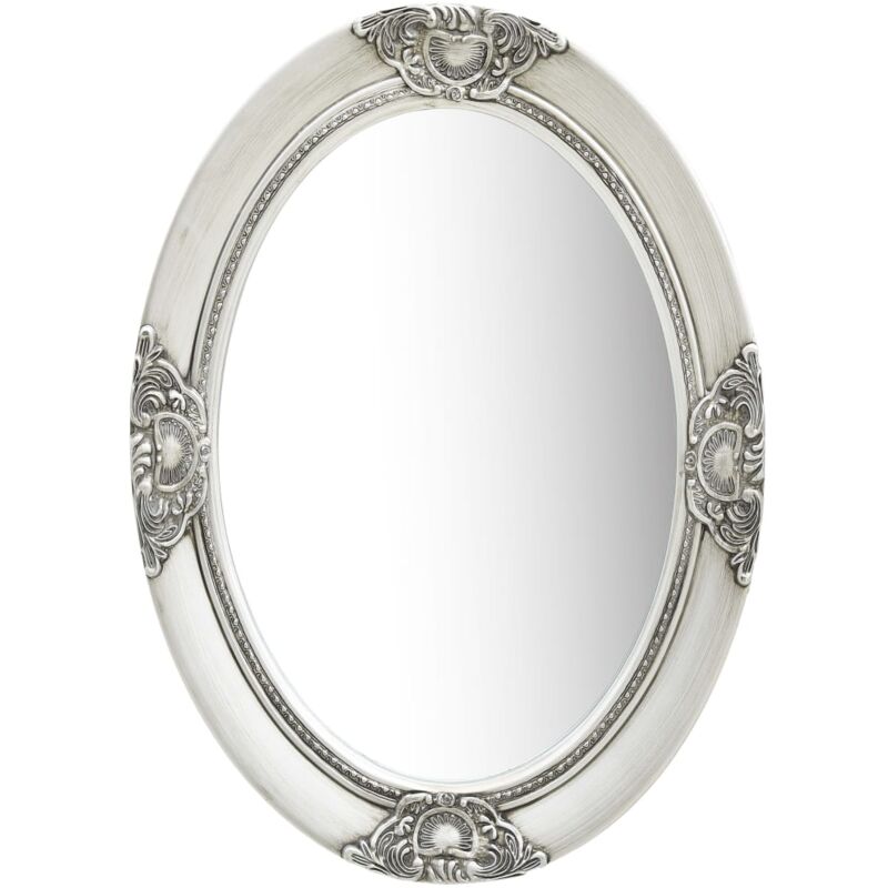 foto del prodotto vidaxl specchio da parete con cornice ornamentale stile barocco 50x70 cm vari colori colore argento