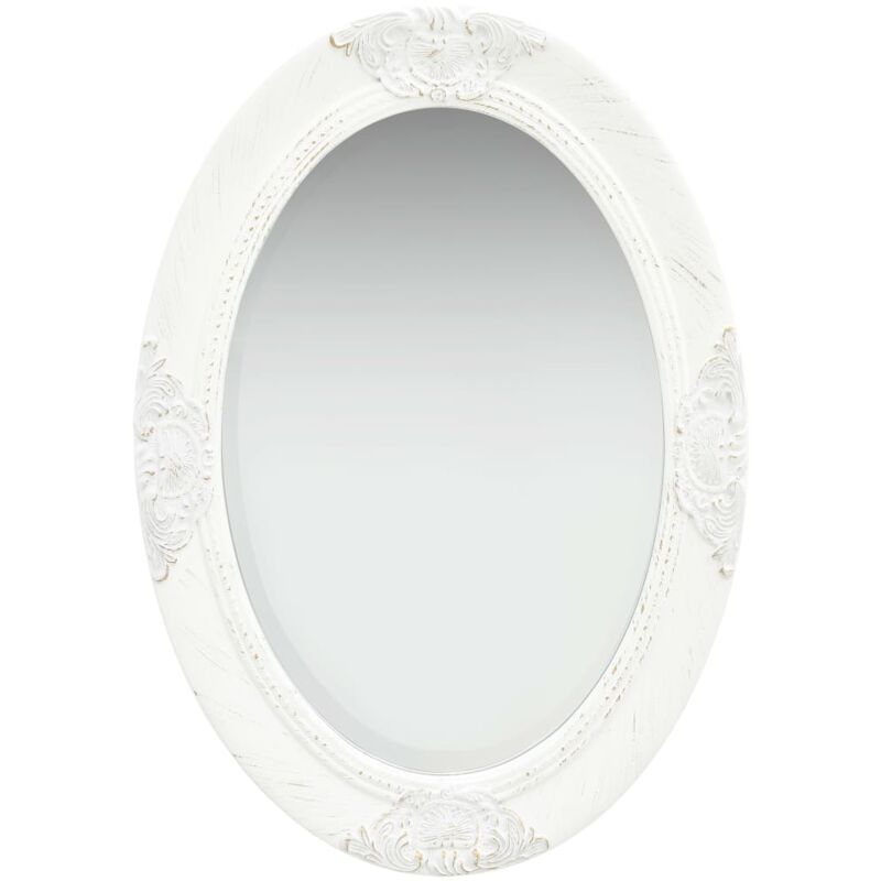 foto del prodotto vidaxl specchio da parete con cornice ornamentale stile barocco 50x70 cm vari colori colore bianco