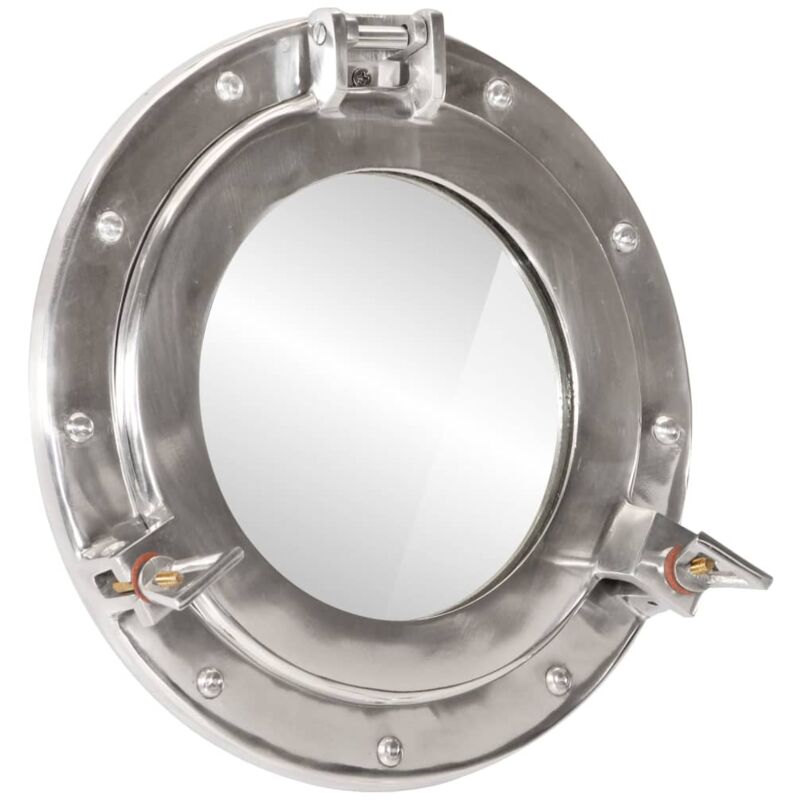 foto del prodotto vidaxl specchio da parete design obl 30 cm in alluminio e vetro