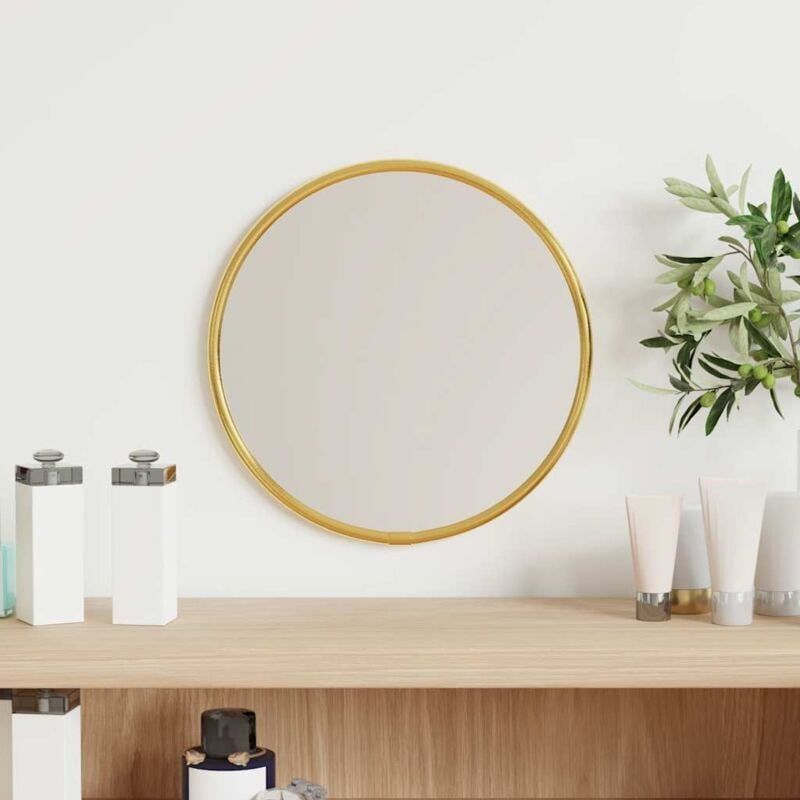 foto del prodotto vidaxl specchio da parete dorato ø 20 cm rotondo