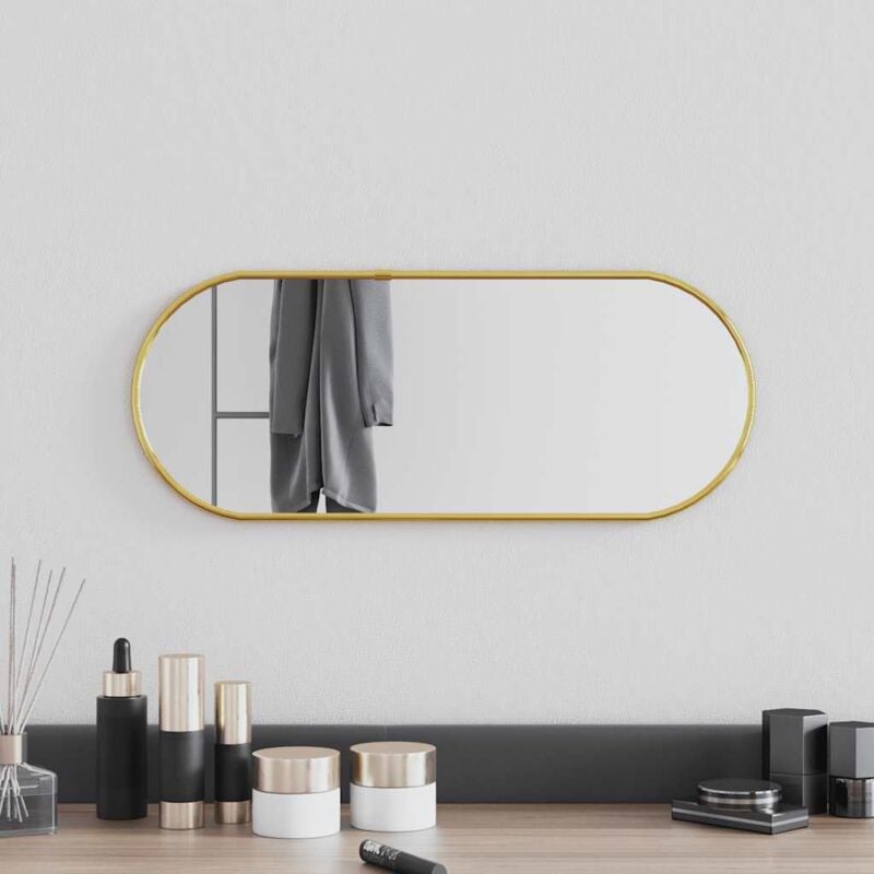foto del prodotto vidaxl specchio da parete dorato 50x20 cm ovale