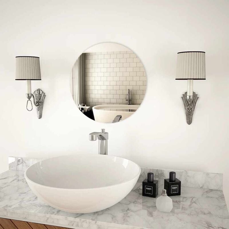 foto del prodotto vidaxl specchio da parete in vetro circolare specchio decorativo vari dimensioni dimensioni 40 cm