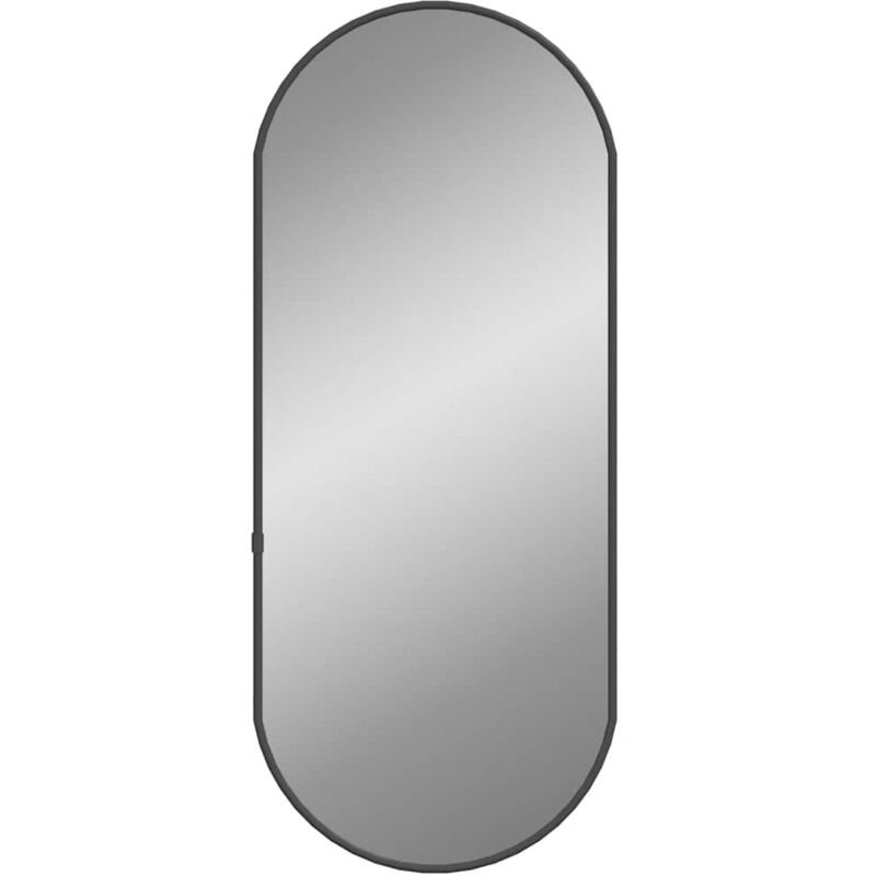 foto del prodotto vidaxl specchio da parete nero 60x25 cm ovale