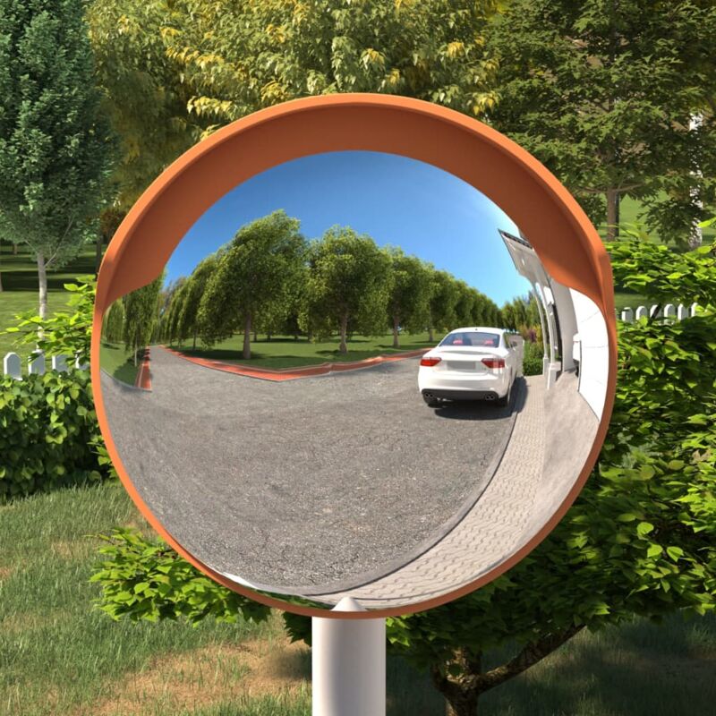foto del prodotto vidaxl specchio per traffico convesso arancione 30cm in policarbonato