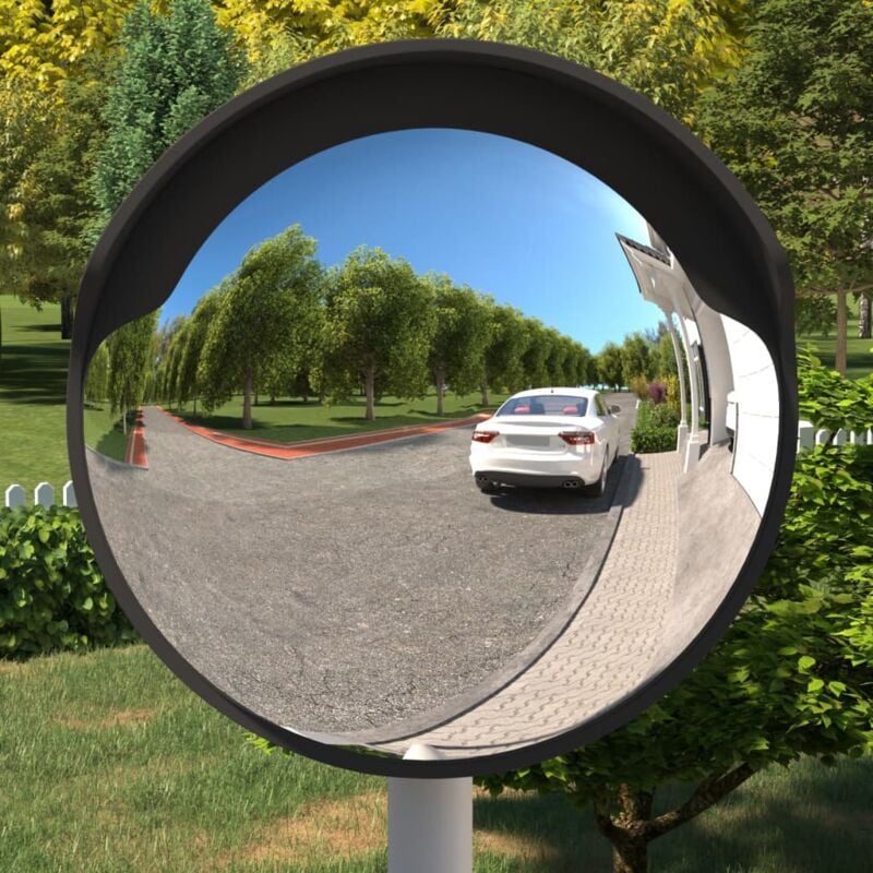 foto del prodotto vidaxl specchio per traffico convesso nero 60 cm in policarbonato