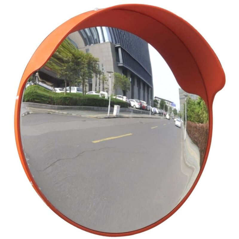 foto del prodotto vidaxl specchio per traffico convesso plastica pc arancione vari diametri dimensioni 45 cm