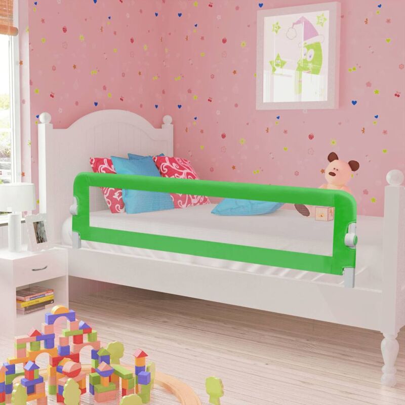 foto del prodotto vidaxl sponda di sicurezza per lettino bambino 150 x 42 cm verde