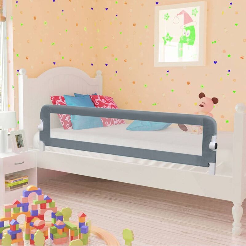 foto del prodotto vidaxl sponde letto di sicurezza bambini grigio in poliestere varie dimensioni colore grigio